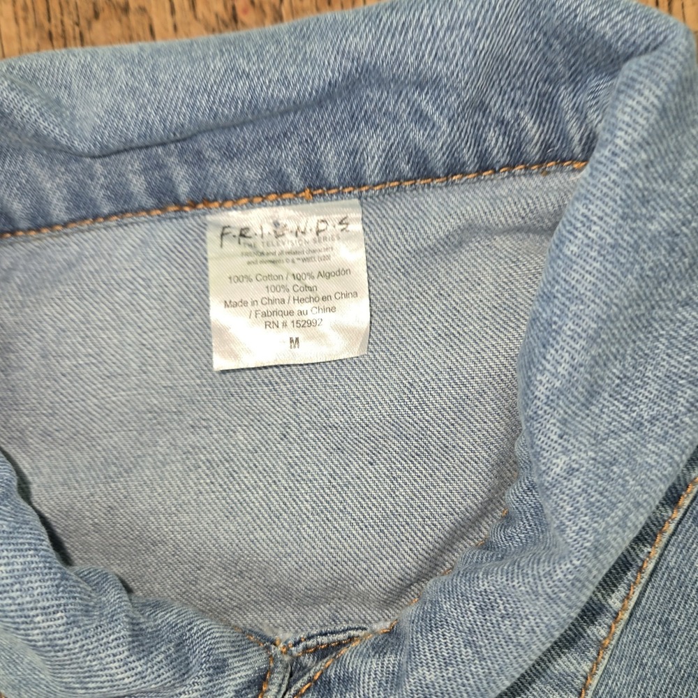 Vintage Y2k Friends You're My Lobster Denim Vest Show Size Med Aniston Battle - Picture 4 of 6